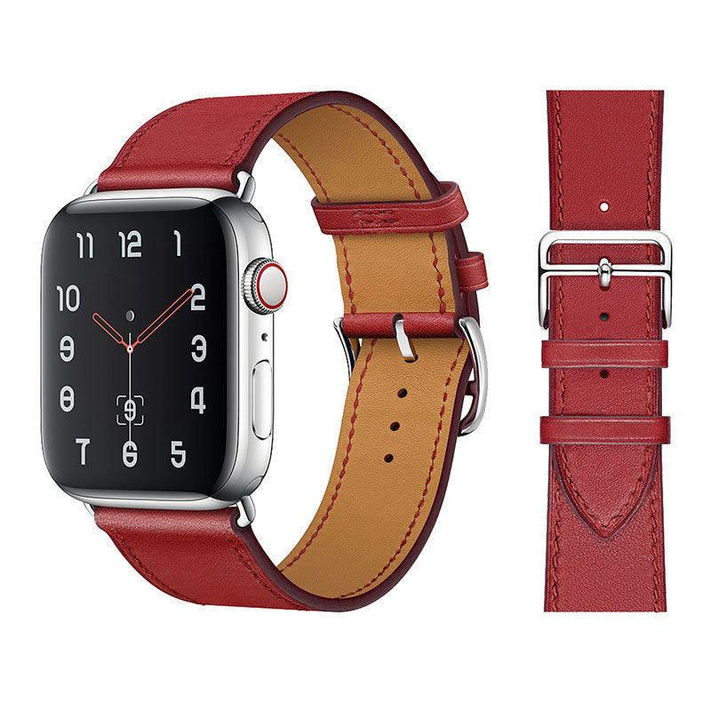 Apple Watch Remmer - Leather Strap Röd