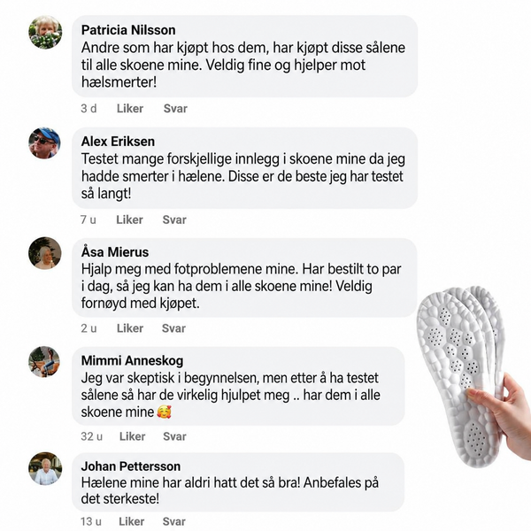 OrtoCloud 4D skoinnlegg for hælspore og fotsmerter