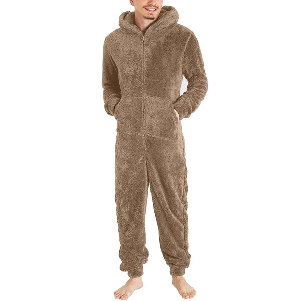 Fleece jumpsuit herr - varm & mysig overall