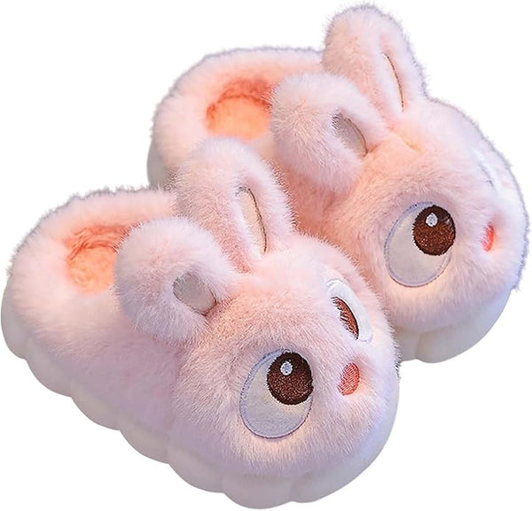 Fluffiga kanintofflor for barn