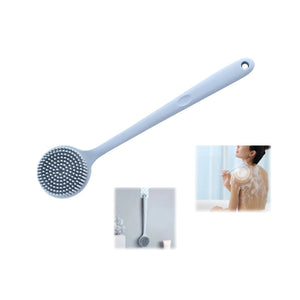 Duschborste i silikon med långt skaft - exfoliera og massera