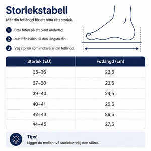 Ergonomiska tøfler med spännen