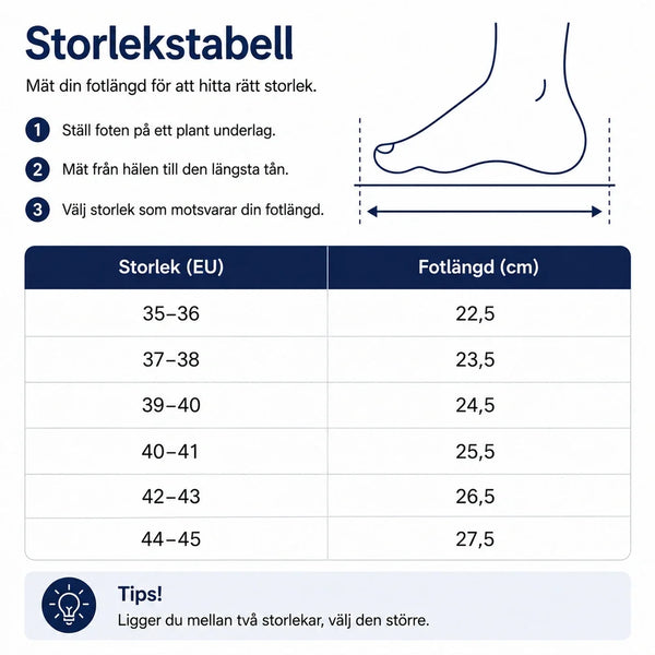 Ergonomiska tøfler med spännen
