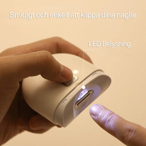 Elektrisk nagelklippare med LED-lys