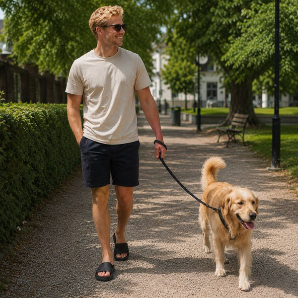 Ergonomiska tøfler med støtdempende sula