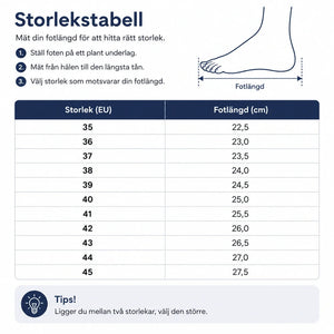Ergonomiska tøfler med støtdemping (Dam)
