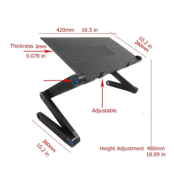 Ergonomiskt laptopstativ - justerbar höjd & vinkel for bedre holdning