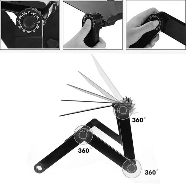 Ergonomiskt laptopstativ - justerbar höjd & vinkel for bedre holdning