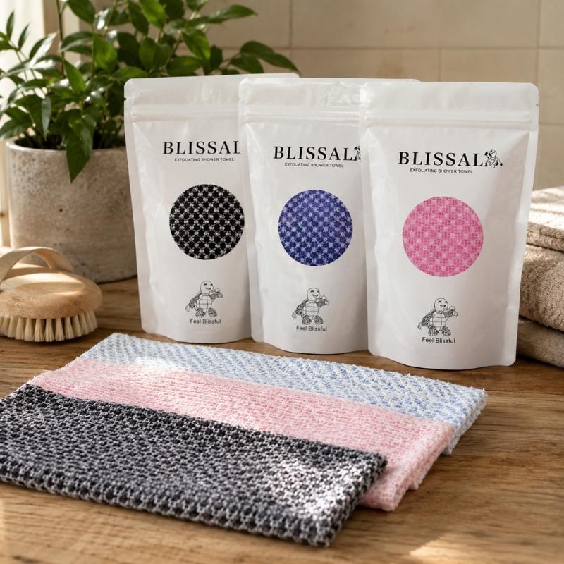 Exfolierande skrubbhandduk for rygg og kropp