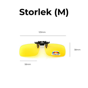 Glasögon for mörkerkörning - clip-on polariserade