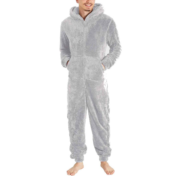 Fleece jumpsuit herr - varm & mysig overall