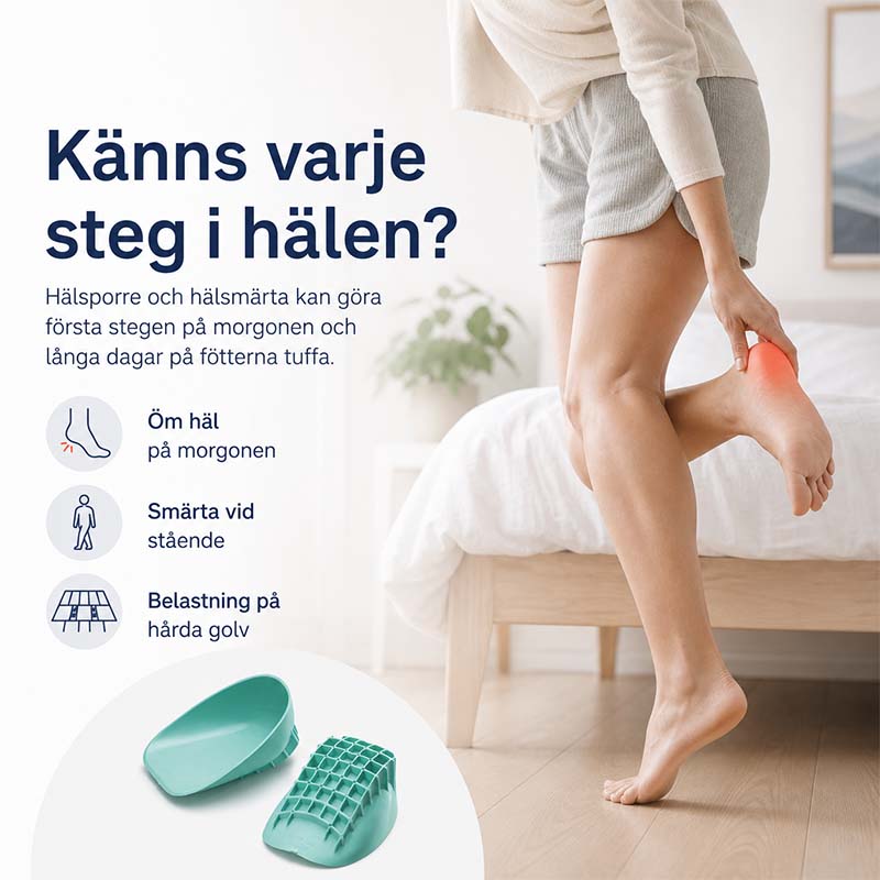 Hælkopper mot hælspore og hælsmerter - støtdempende avlastning