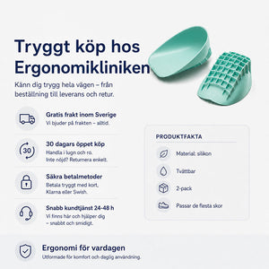 Hælkopper mot hælspore og hælsmerter - støtdempende avlastning