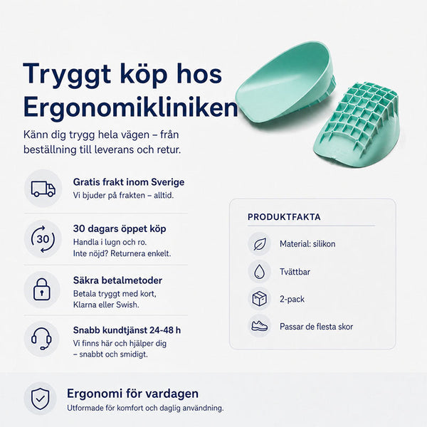 Hælkopper mot hælspore og hælsmerter - støtdempende avlastning