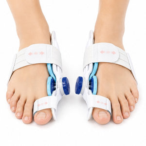 Hallux valgus-støtte med justerbar tåposition