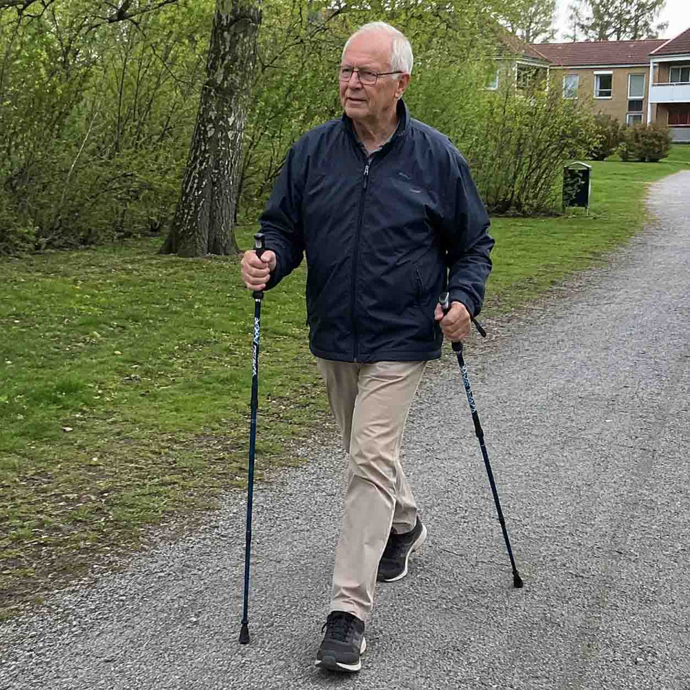 Hopfällbara gångstavar