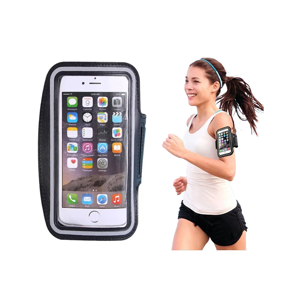 Mobilarmband for løping - justerbart fodral med skärmskydd