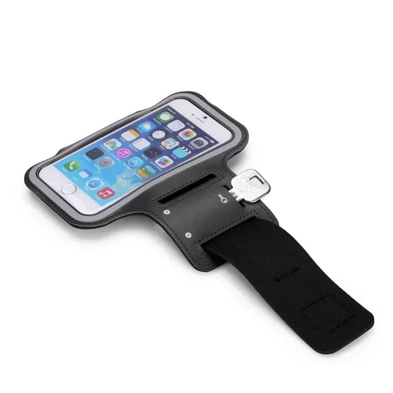 Mobilarmband for løping - justerbart fodral med skärmskydd