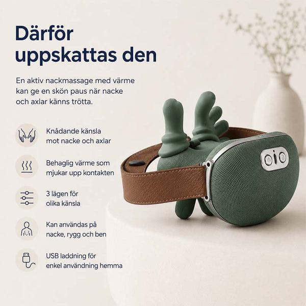 Nakkemassasje elektrisk med varme og knådning