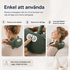 Nakkemassasje elektrisk med varme og knådning