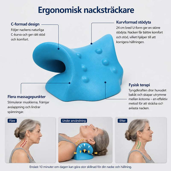 Nacksträckare for stel nakke og holdning