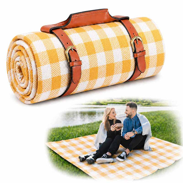 Picknickfilt hopfällbar med vattentät undersida