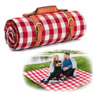 Picknickfilt hopfällbar med vattentät undersida