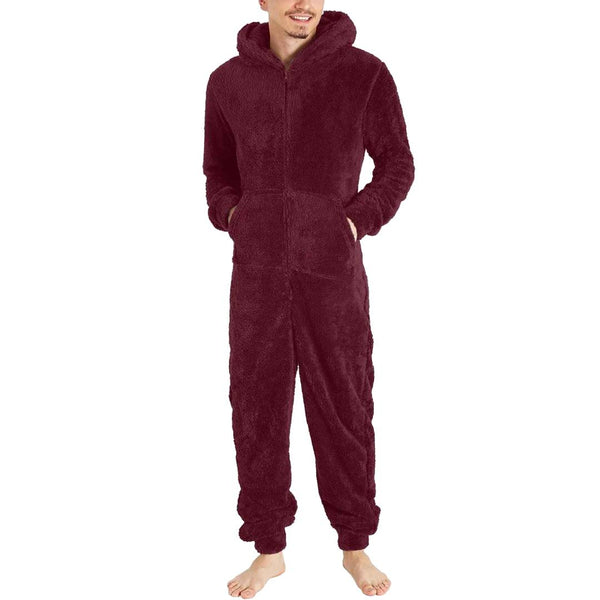 Fleece jumpsuit herr - varm & mysig overall
