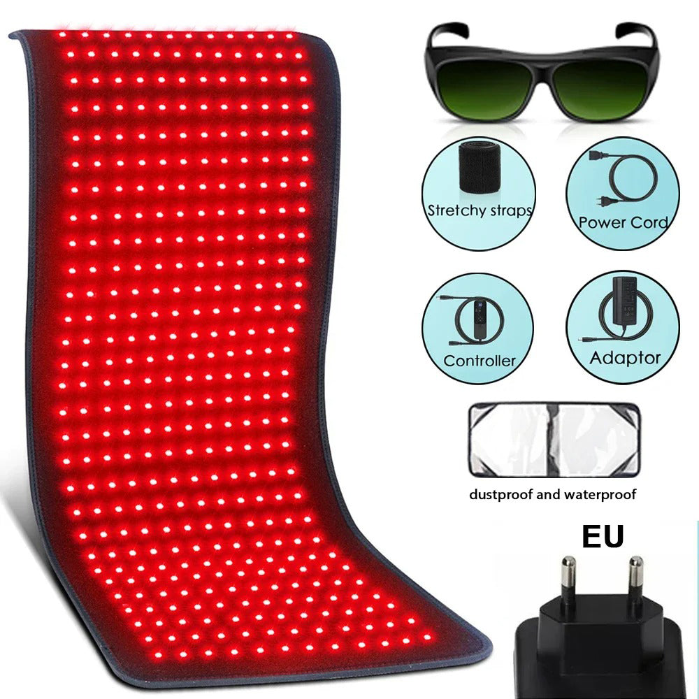 Rødlysterapi - rödljusmatta med 360 LED-lampor