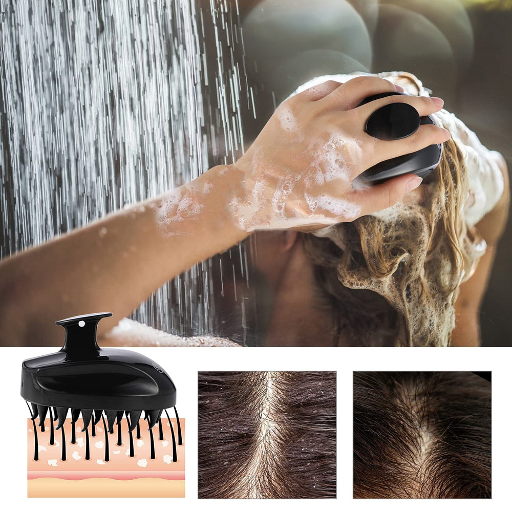Silikonborste/scalp brush for hårbotten