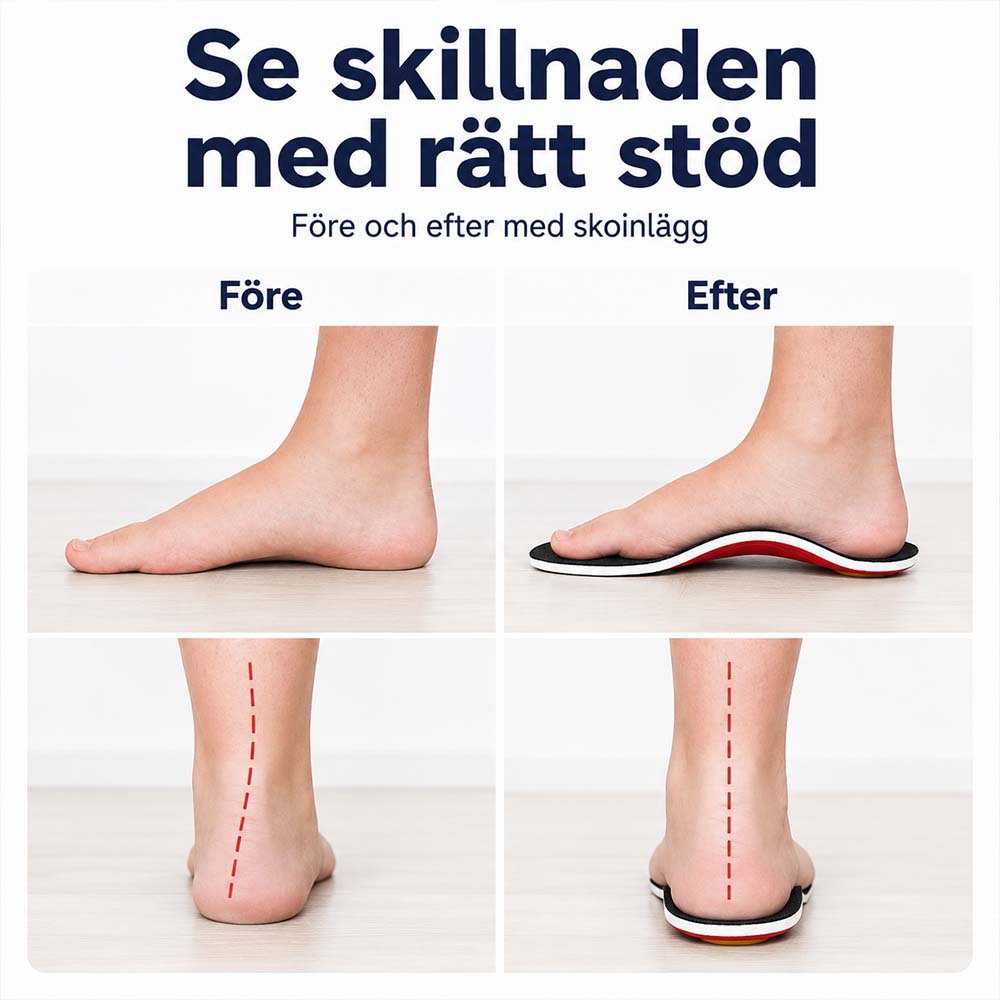 Skoinnlegg mot pronasjon og plattfot