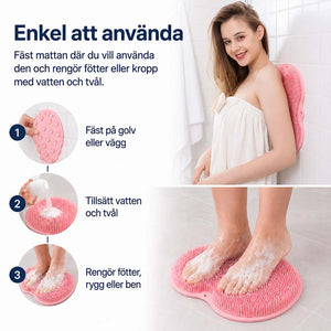 Skrubbmatta for føtter og kropp i duschen