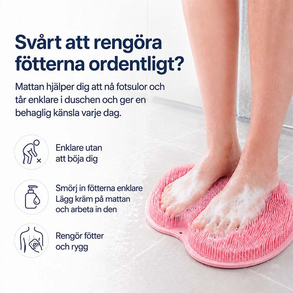 Skrubbmatta for føtter og kropp i duschen