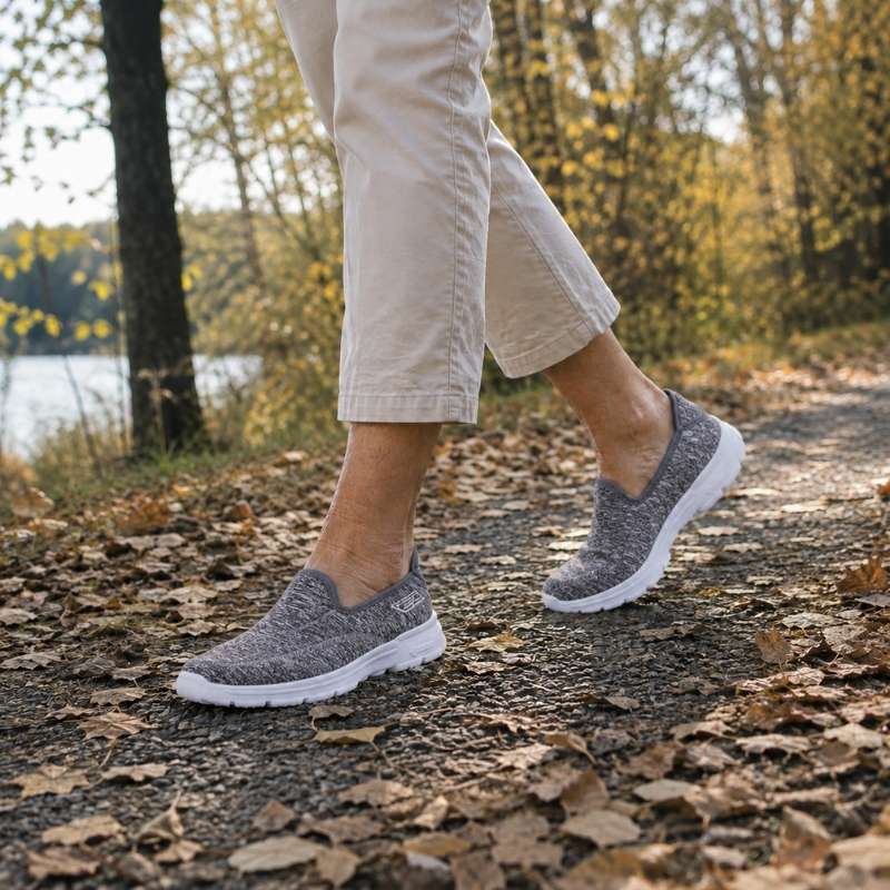 Slip-on promenadskor med ventilerande ovandel