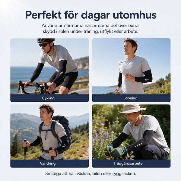 Solskydd for armar med UPF 50+