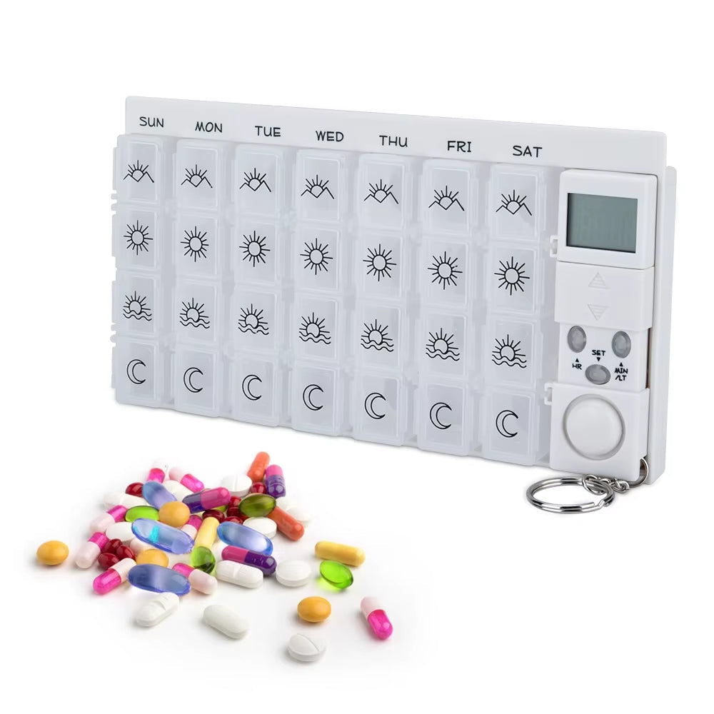 Pillerdoserare med alarm for veckoplanering