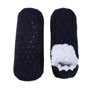 Toffelsockor med sklisikring - varma innesockor