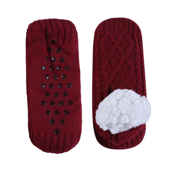 Toffelsockor med sklisikring - varma innesockor