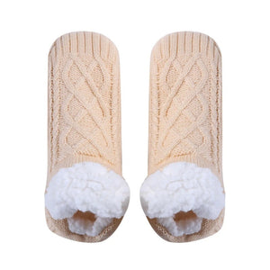 Toffelsockor med sklisikring - varma innesockor