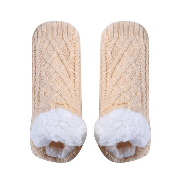 Toffelsockor med sklisikring - varma innesockor