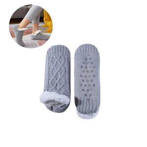 Toffelsockor med sklisikring - varma innesockor