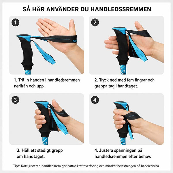 Vandringsstavar lätta og hopfällbara gångstavar
