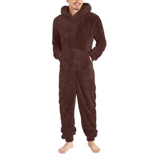 Fleece jumpsuit herr - varm & mysig overall