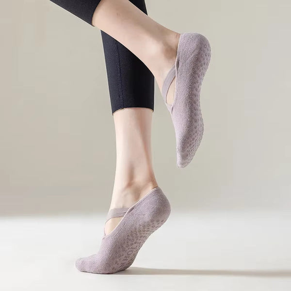 Yogastrumpor med grep for pilates og yoga