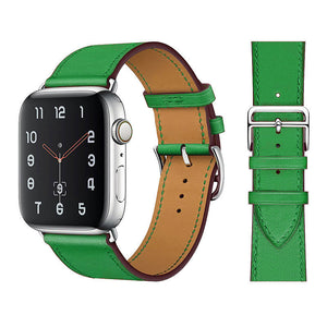 Apple Watch Remmer - Leather Strap Grön