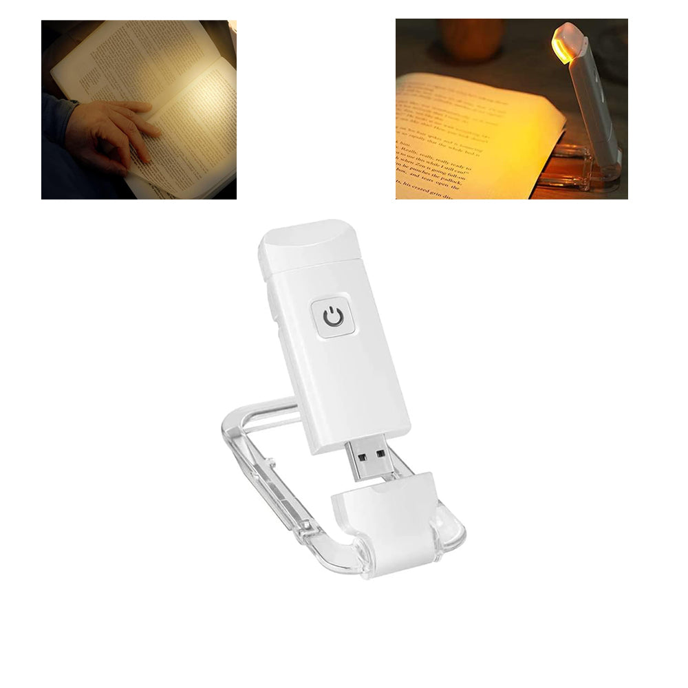 Boklampa med klämma og USB-laddning - justerbar läslampa