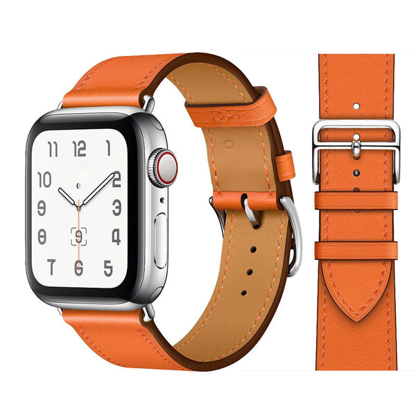 Apple Watch Remmer - Leather Strap Orange