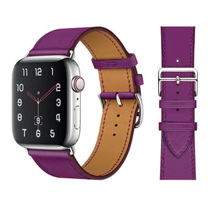 Apple Watch Remmer - Leather Strap Lila