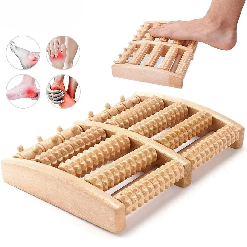 Fotmassasje roller i trä