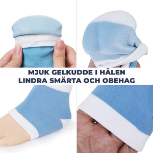 Hælspore strumpor med hælbeskyttelse i gel
